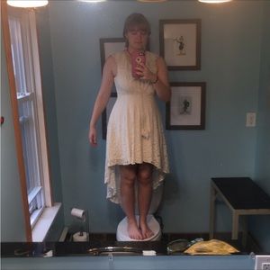 Cream ryu high low dress size medium